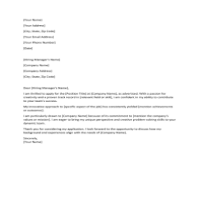 Job application